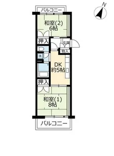 URグリーンタウン槇島【3020405号室】の間取り