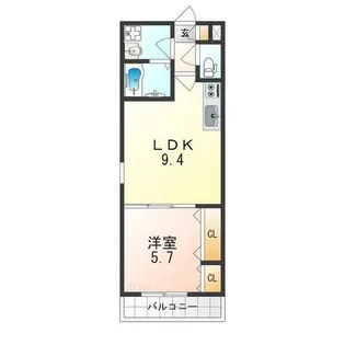 ジーメゾン高石千代田【3階】の間取り