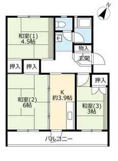 UR久御山【0180404号室】の間取り