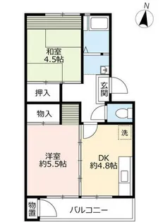 UR新多聞【1690103号室】の間取り
