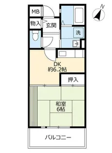 URアルビス五月ヶ丘【1080202号室】の間取り