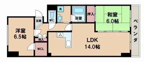 パピネス【5階】の間取り