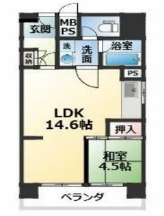 朝日プラザ昭和町【6階】の間取り