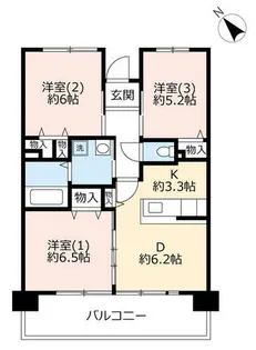UR浜甲子園なぎさ街【0250803号室】の間取り