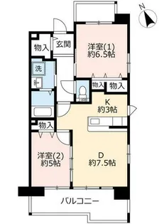 UR浜甲子園さくら街【0100501号室】の間取り