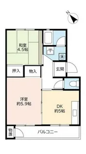 UR小栗栖北【0220402号室】の間取り