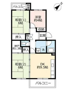 UR泉南一丘【0490101号室】の間取り