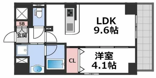 ノーヴルメゾン【2階】の間取り