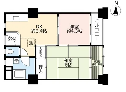UR千島【0010214号室】の間取り