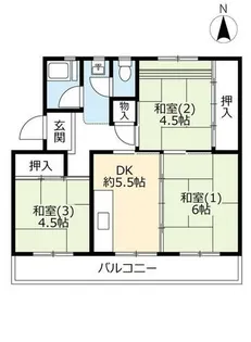 UR桃山南【0400105号室】の間取り
