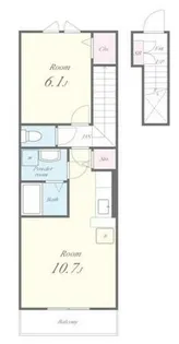 シュロス しらさぎ【2階】の間取り