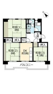 UR洛西新林北【0090404号室】の間取り