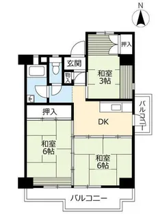 UR中丸【0030501号室】の間取り