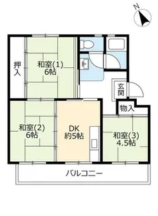 UR富田【0800407号室】の間取り