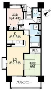 UR西宮マリナパークシティ丘のある街【0010204号室】の間取り