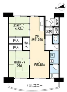 UR向島【0020410号室】の間取り