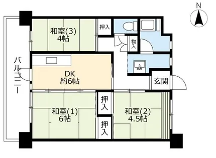 UR名谷【0021005号室】の間取り