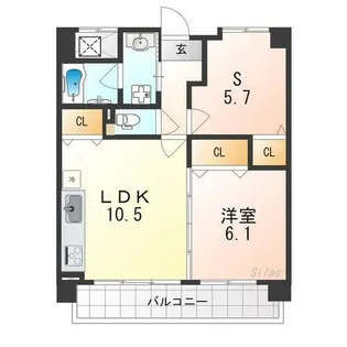 ベリエ茶五【2階】の間取り