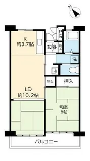 UR津久野南【0050604号室】の間取り