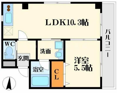 ラフォーレ内本町【2階】の間取り