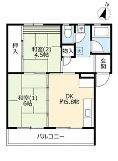 UR中登美第三【C100303号室】の間取り