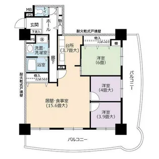 URサンクレア池下【0011804号室】の間取り