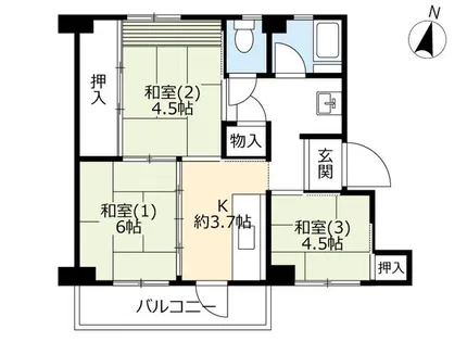 UR鈴蘭台第一【0480203号室】の間取り