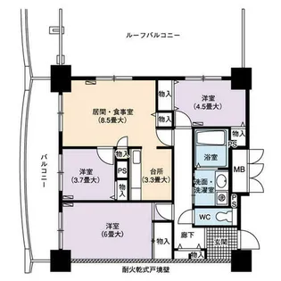 URサンクレア池下【0012606号室】の間取り