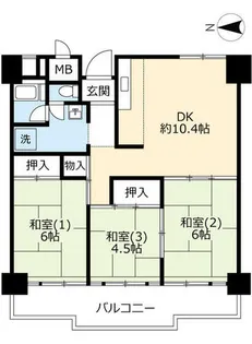 UR南港ひかりの【0150214号室】の間取り