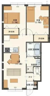 エルメゾン白水【1階】の間取り