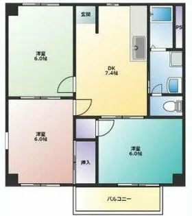ユトリロ北山 2【2階】の間取り