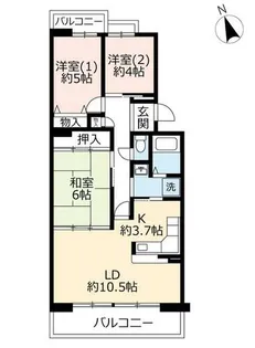 URシティハイツ堺七道【0000504号室】の間取り