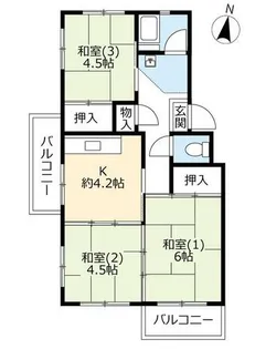 UR鈴蘭台第一【0310401号室】の間取り