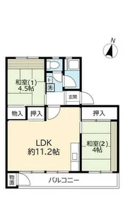 UR鈴蘭台第二【0090502号室】の間取り