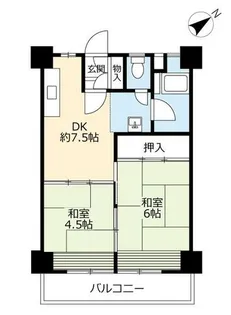 UR東門司一丁目【0000502号室】の間取り