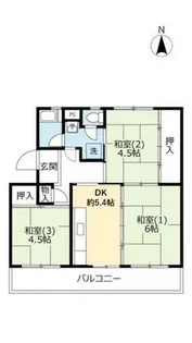 UR光明台【0240501号室】の間取り