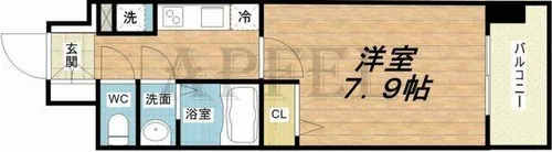ワールドアイ難波南PORTA【11階】の間取り