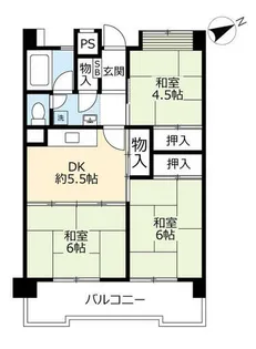 UR花表【0010902号室】の間取り