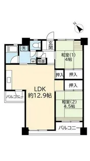 UR洛西新林【0280307号室】の間取り