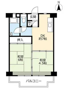 UR中丸【0030503号室】の間取り
