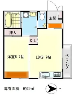 ヴェルメゾンプチ北白川【2階】の間取り