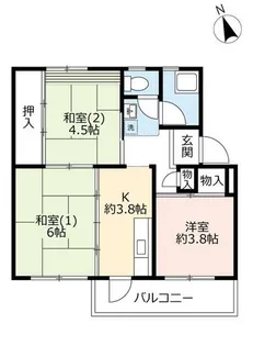 UR多聞台【C300304号室】の間取り