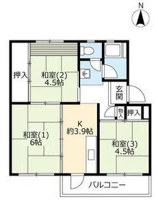 UR鈴蘭台第二【0160204号室】の間取り