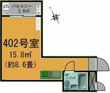 パレスエミ【402号室】の間取り