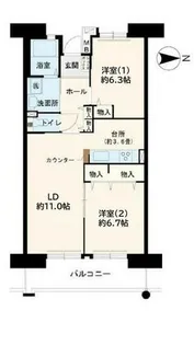 URフレール兵庫浜崎通【0281003号室】の間取り