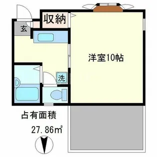 アムズコート【1階】の間取り