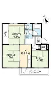 UR新多聞【1750208号室】の間取り