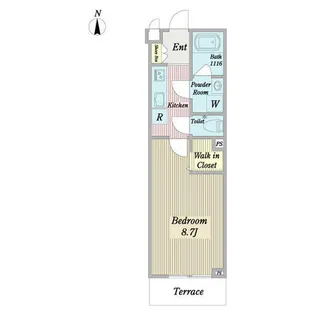 アベニール城山【1階】の間取り