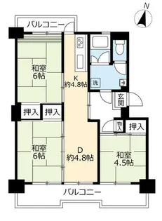 UR千代が丘【1020302号室】の間取り