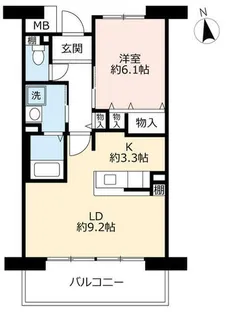 URアルビス緑丘【1110404号室】の間取り